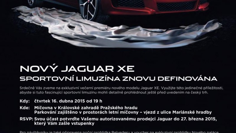 EXKLUZIVNÍ PREMIÉRA NOVÉHO MODELU JAGUAR XE